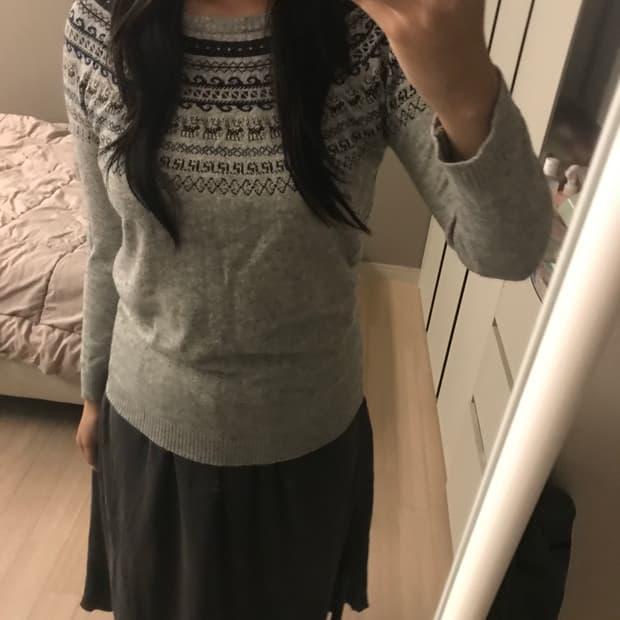 vtg 노르딕 패턴 니트