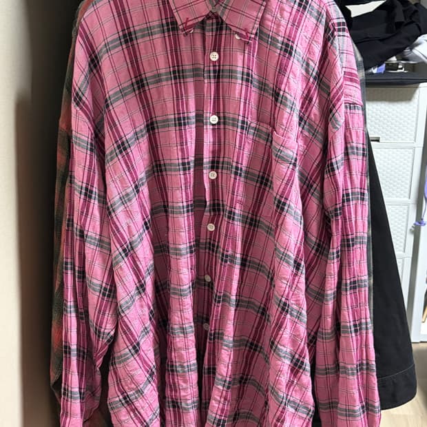 아워레가시 보로우드 셔츠 핑크 50사이즈