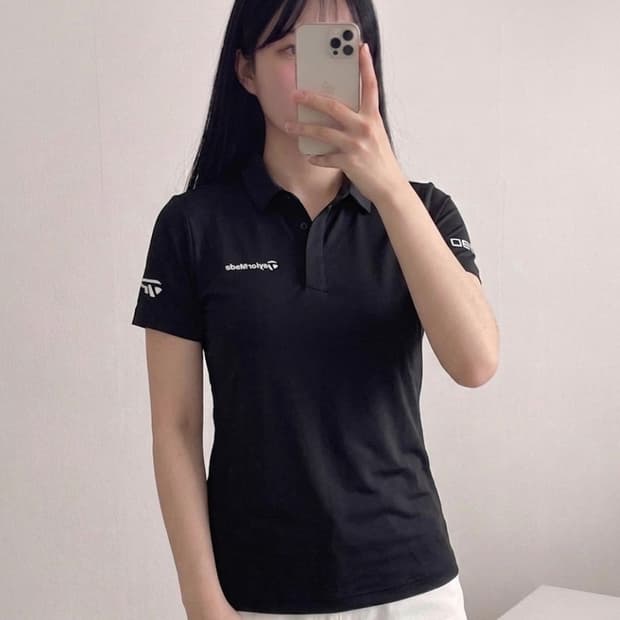 [S급] ⛳️🏌️‍♀️TaylorMade 골프 폴로 티셔츠 블랙 S