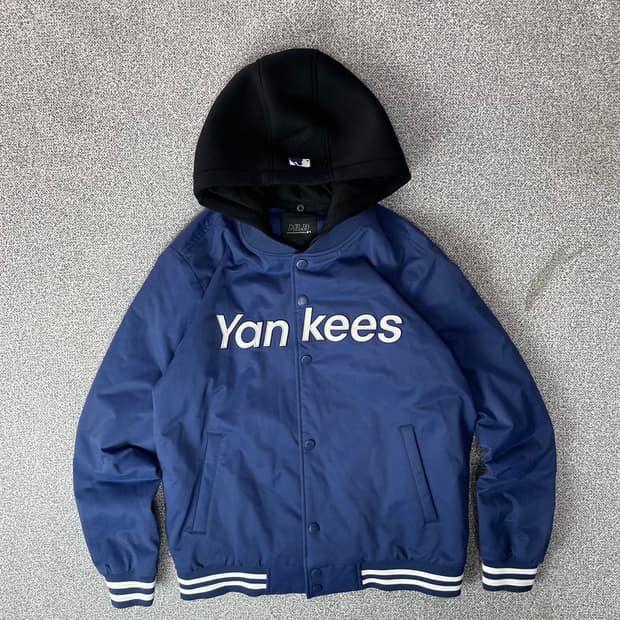 MLB Yankees 후드 야구 점퍼 네이비