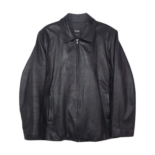 마르조 미니멀 램스킨 양가죽 집업 자켓 L
