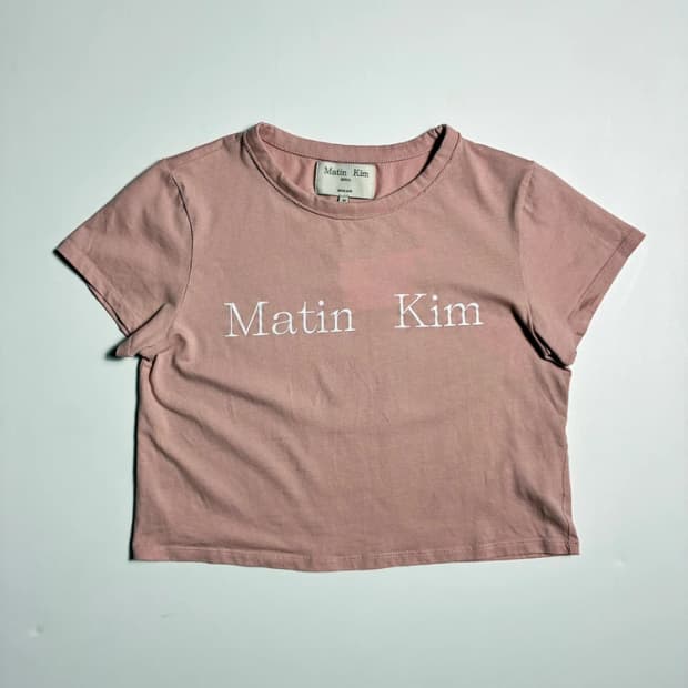마뗑킴 23FW 크롭 반팔 티셔츠 R1748