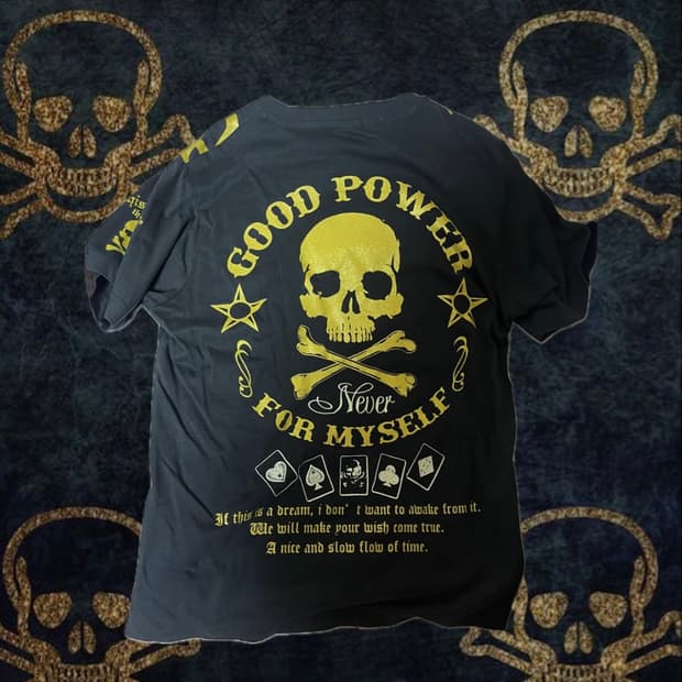 펑크 해골 프린팅 반팔 락 펑크 punk