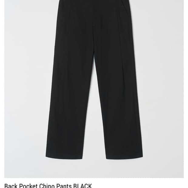 [L] 파세르 백 포켓 치노 팬츠 블랙
