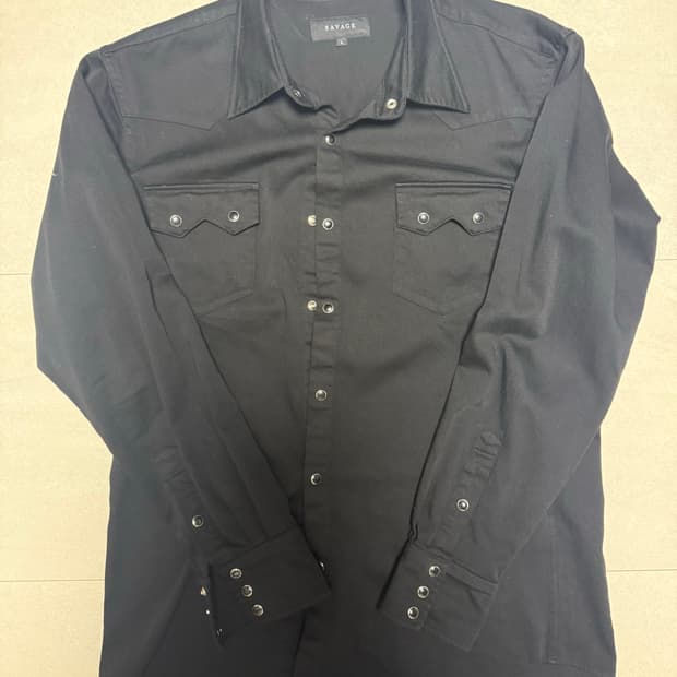 세비지 웨스턴 셔츠 블랙 라지사이즈
