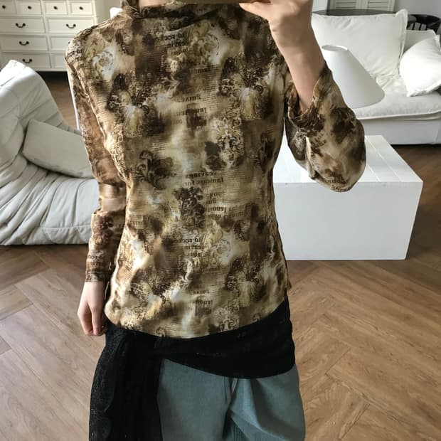 vintage pattern mash top