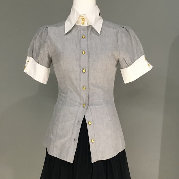Elegance Contrast Buttoned shirt