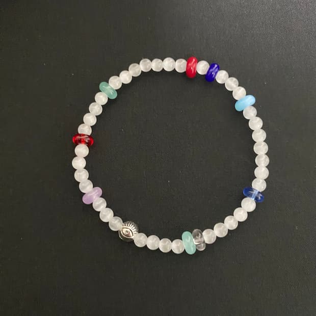 캐츠아이 4mm 컬러믹스 원석 팔찌