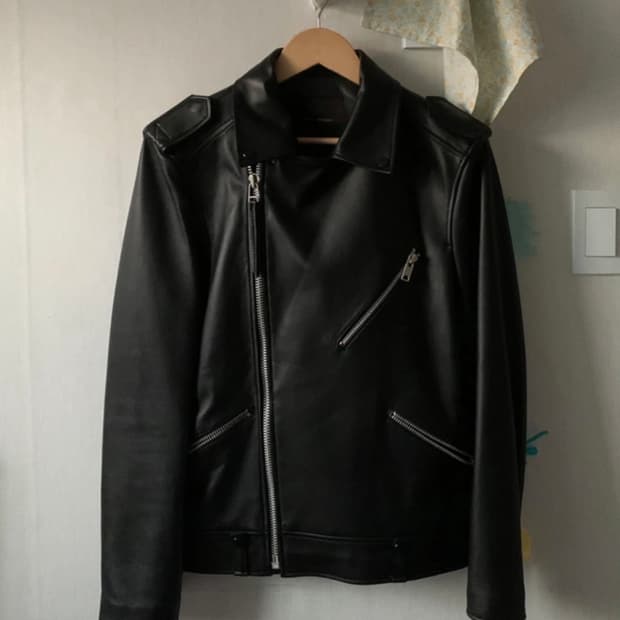 이태원 NORTH BEACH 천연양가죽 라이더 가죽자켓