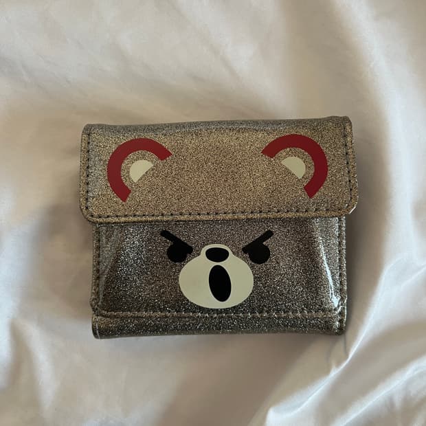 히스테릭 글래머 아카이브 반짝이 글리터 퍽베어 반지갑 똑딱이 포켓 지갑