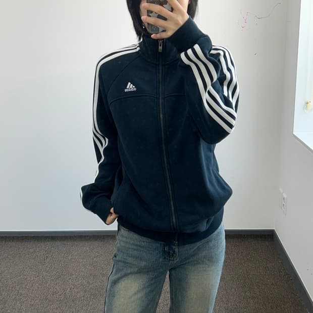 Adidas 아디다스 삼각로고 코튼 네이비 져지