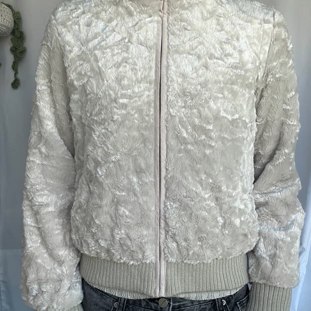 빈티지 퍼 집업 점퍼