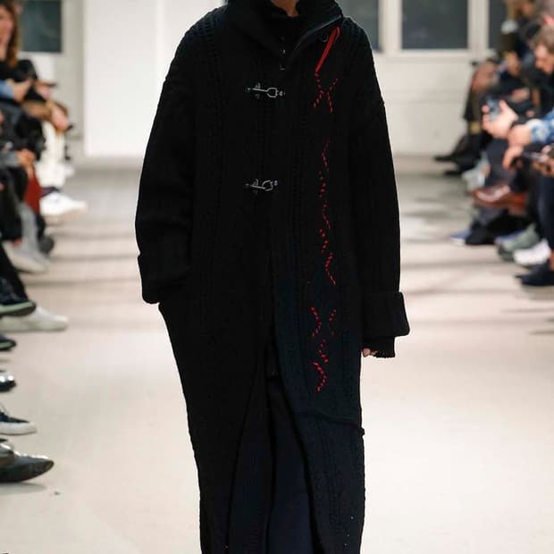 요지 야마모토 뿌르옴므 19aw 파이어맨 코트