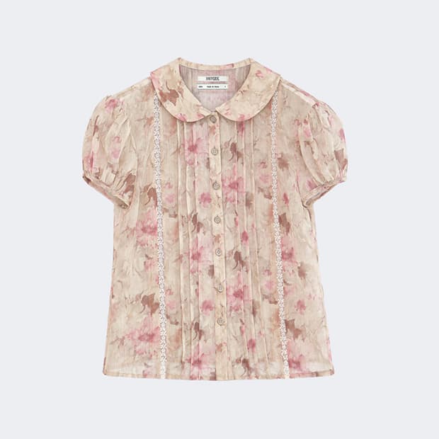 나비버스 블라우스  Flower Lace Blouse_pink