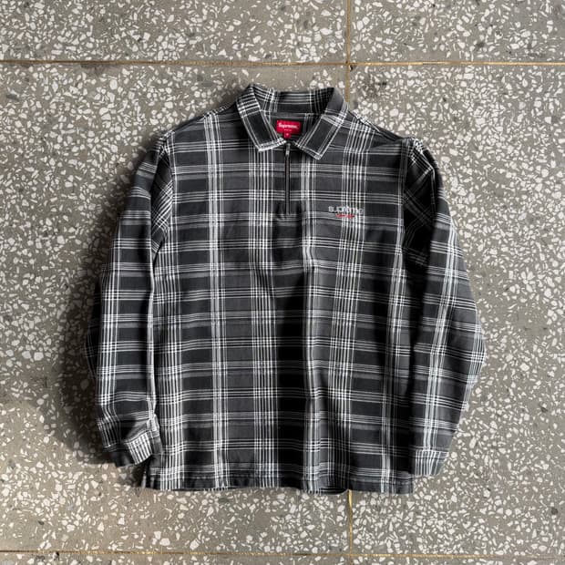 슈프림 체크 집업 자켓