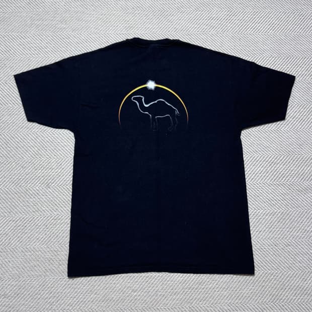 (XL) 9Os 빈티지 카멜 프로모 이클립스 포켓 티셔츠