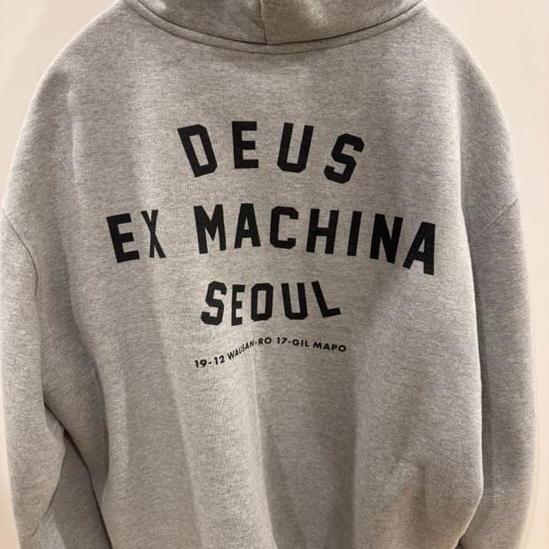 데우스 서울 후드집업 그레이 헤더 XL