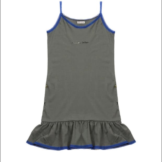 (구합니다) 오스하이 레이스 버튼 드레스 카키