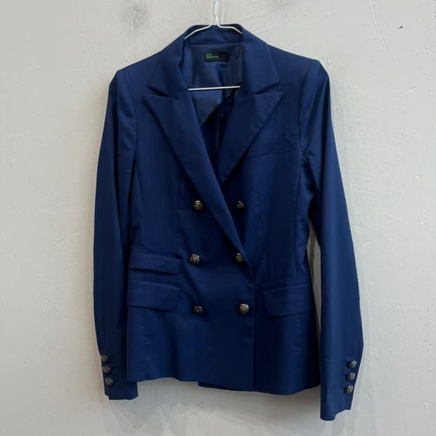 베네통 린넨 블렌드 여성 블레이저 자켓