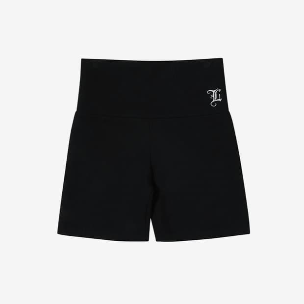 LOGO BANDING BIKER SHORTS BLACK 