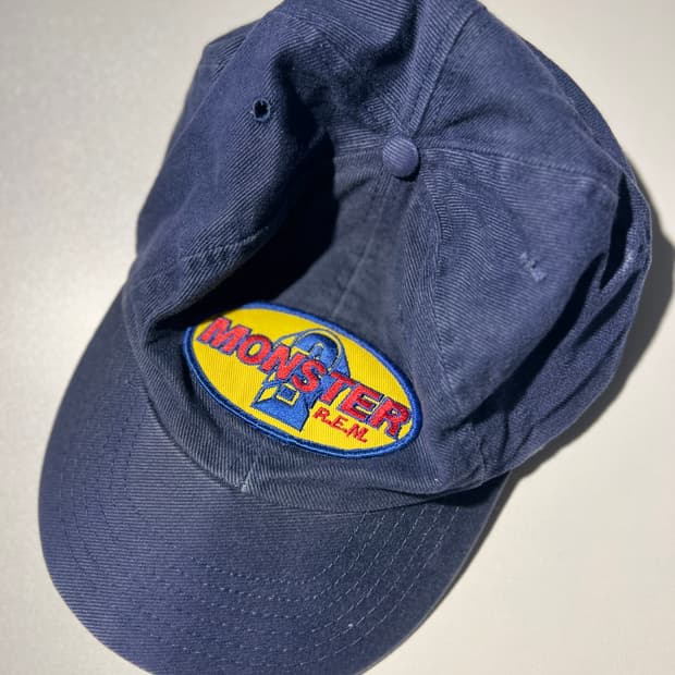 빈티지 R.E.M 90s Monster 자수 로고 캡