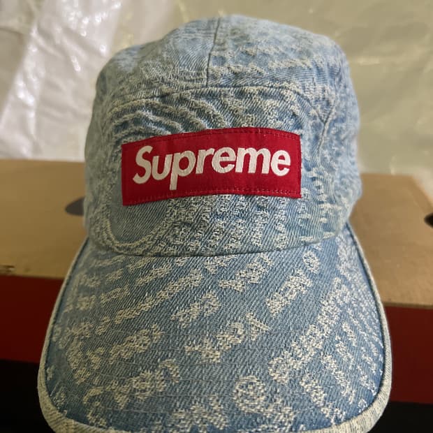 슈프림 캠프캡 데님 박스로고