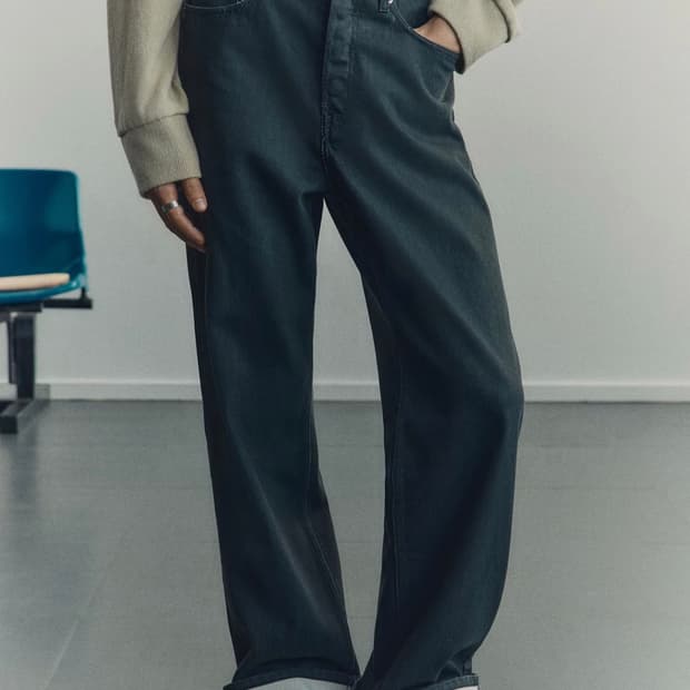 h&m 아뜰리에 프리미엄 셀렉션 스트레이트핏 흑청 데님 34사이즈