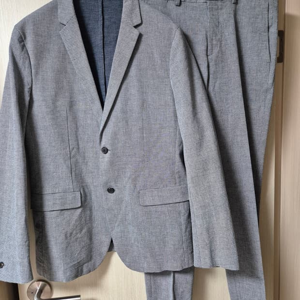 (정품) Theory 띠어리 체크 정장자켓 셋업 세트 블레이져 100