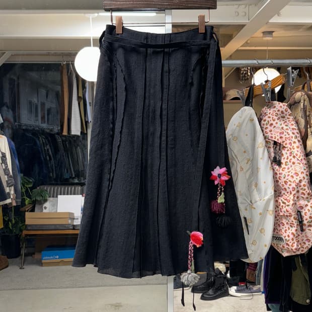 소니아 리키엘 벨티드 울 스커트