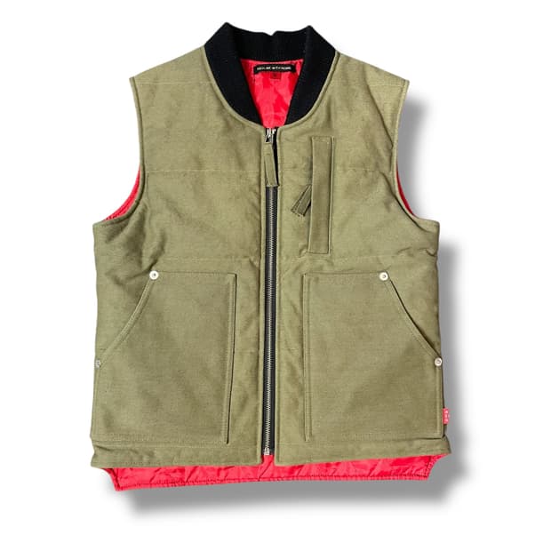 REDLINE 빈티지 카멜 베스트 M