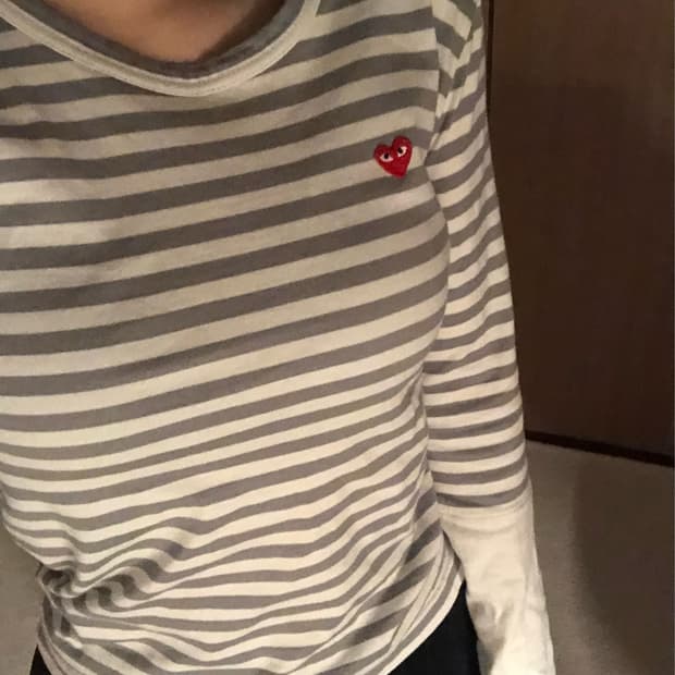 꼼데가르송 스트라이프 롱슬리브