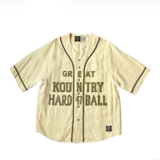 캐피탈 프렌치 리넨 그레이트 컨트리 베이스볼 셔츠 라이트 옐로우