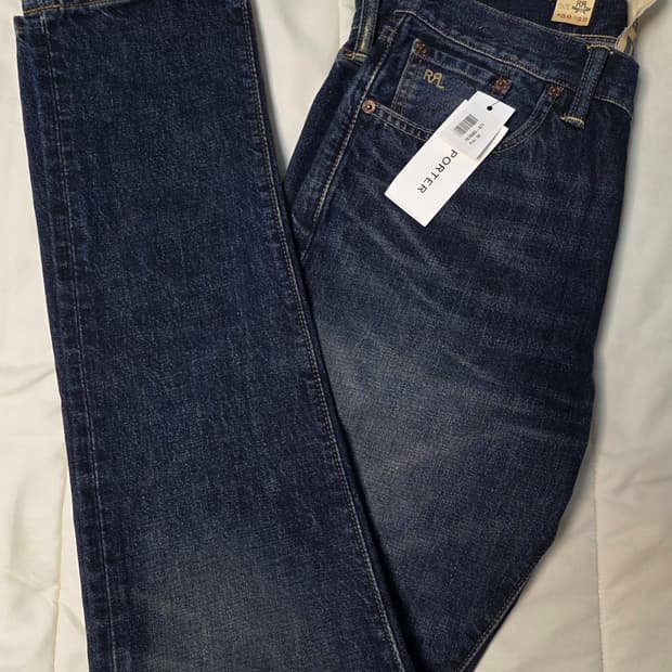 RRL 더블알엘 슬림 내로우 데님 팬츠