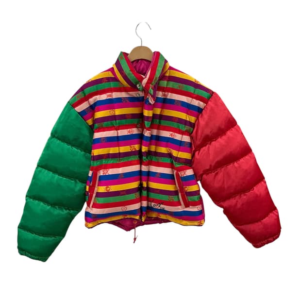 90년대 겐조 레인보우 스트라이프 패딩