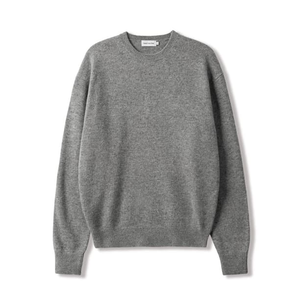 (3) 스테디에브리웨어 코지 울 캐시미어 라운드넥 니트 (그레이 멜란지)
