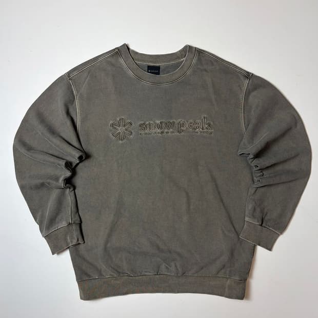 스노우PEAK 21FW 피그먼트 다잉 오버 맨투맨 PN9193