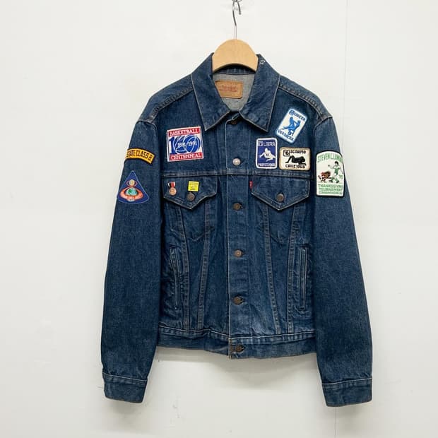 90s USA 리바이스 70506 커스텀 패치 데님 자켓