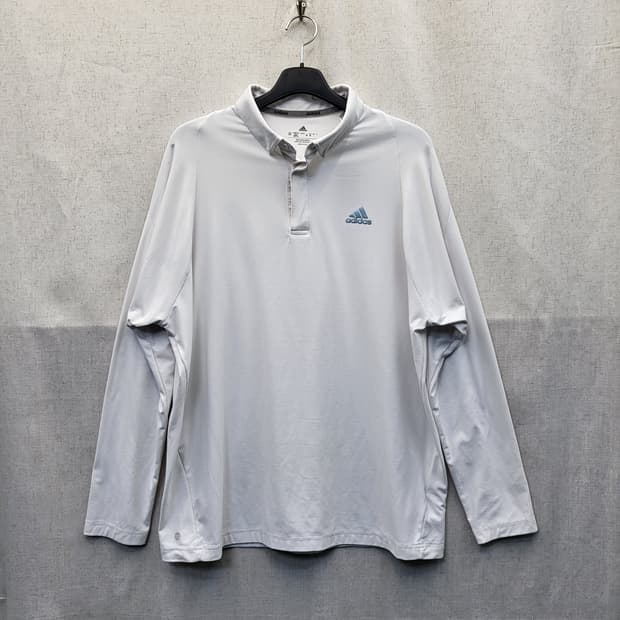 아디다스 긴팔 폴로티 화이트
