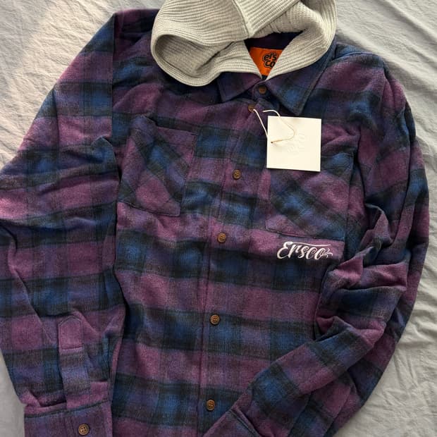 ERSCO 체크후드셔츠 새상품
