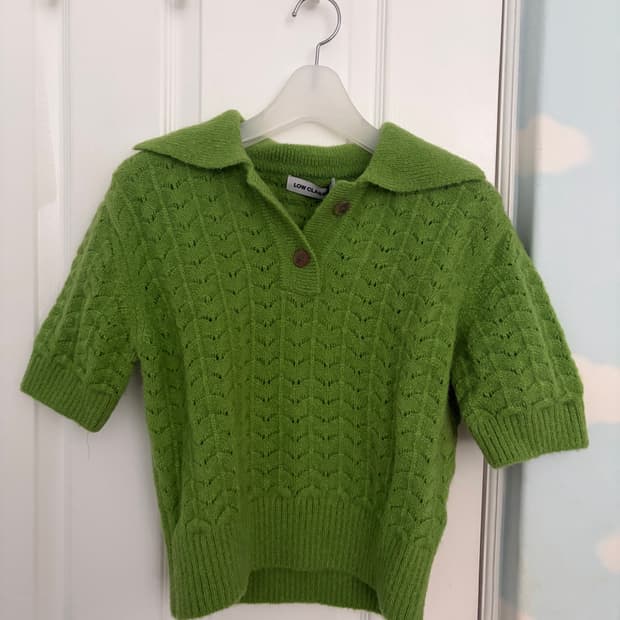 로우클래식 니트 탑 그린컬러 LOW CLASSIC 