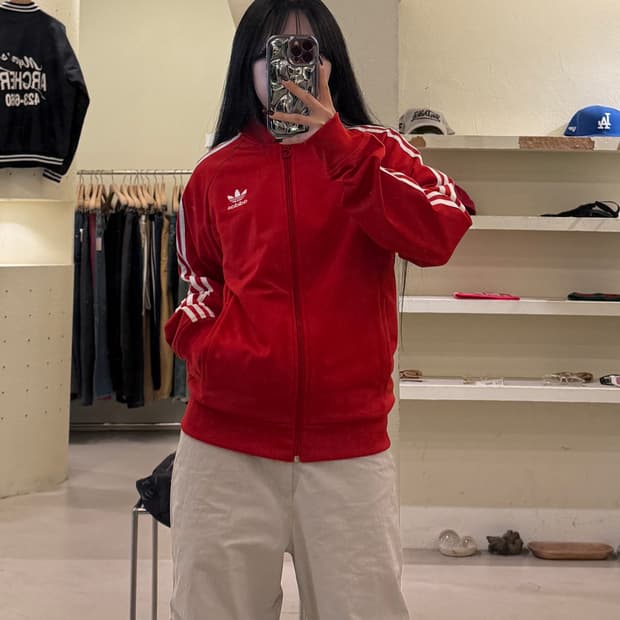 아디다스 슈퍼스타 트랙탑 자켓 레드 U1715