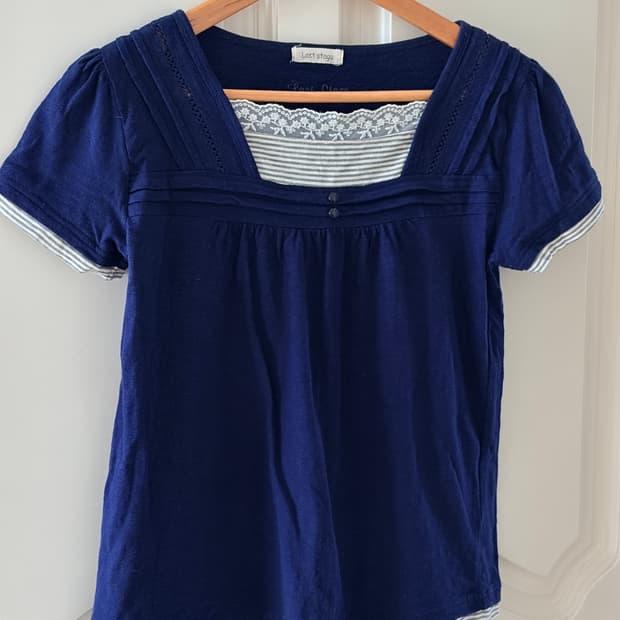 Vintage 일본 빈티지 모리걸 레이어드 티셔츠