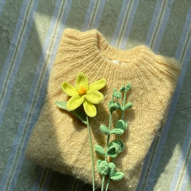 네팔산 핸드메이드 니트 원피스 울혼방