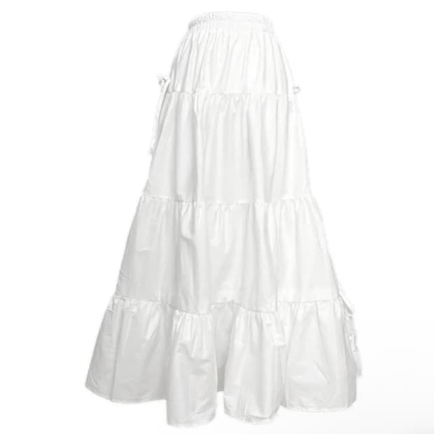 캉캉 셔링 롱 스커트