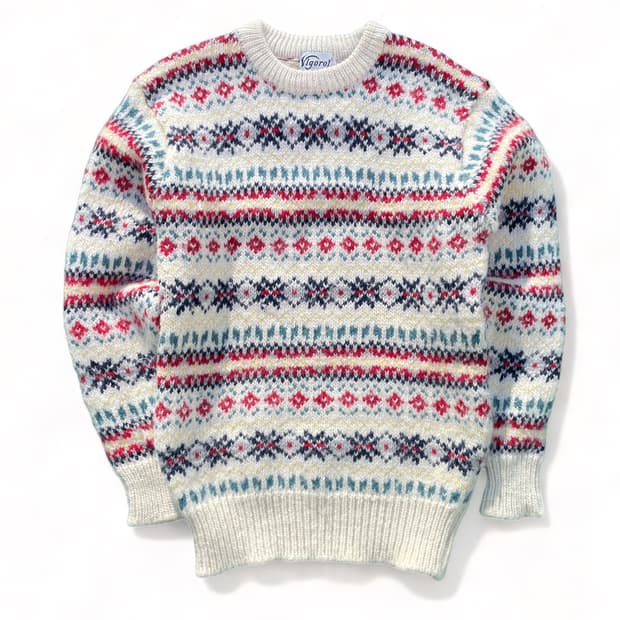 80‘s fair isle wool sweater