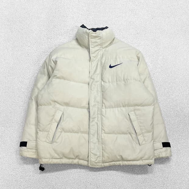 나이키 00s 올드스쿨 스우시 로고 립스탑 푸퍼 패딩