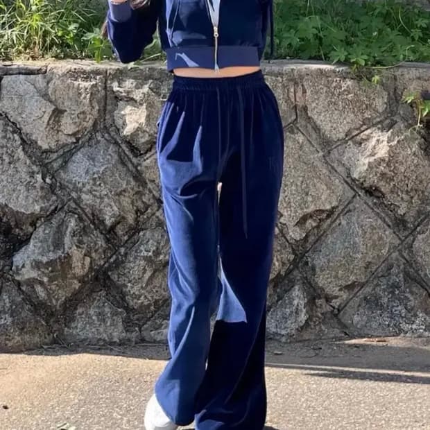 카키포인트 벨로아 트레이닝 세트 네이비