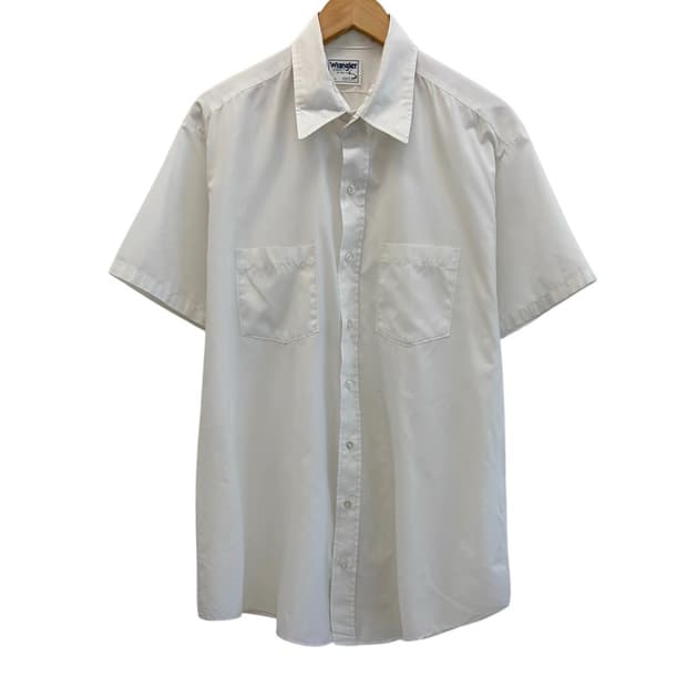 90년대 랭글러 투포켓 반팔 셔츠 화이트 (115~120)