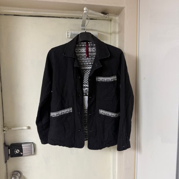 면 마 혼방 초어재킷