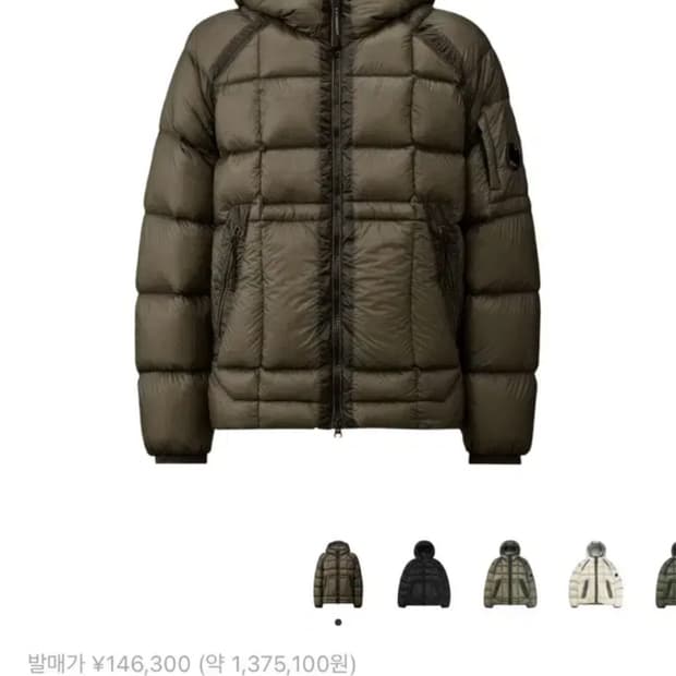 CP컴퍼니 디디쉘 패딩 건메탈